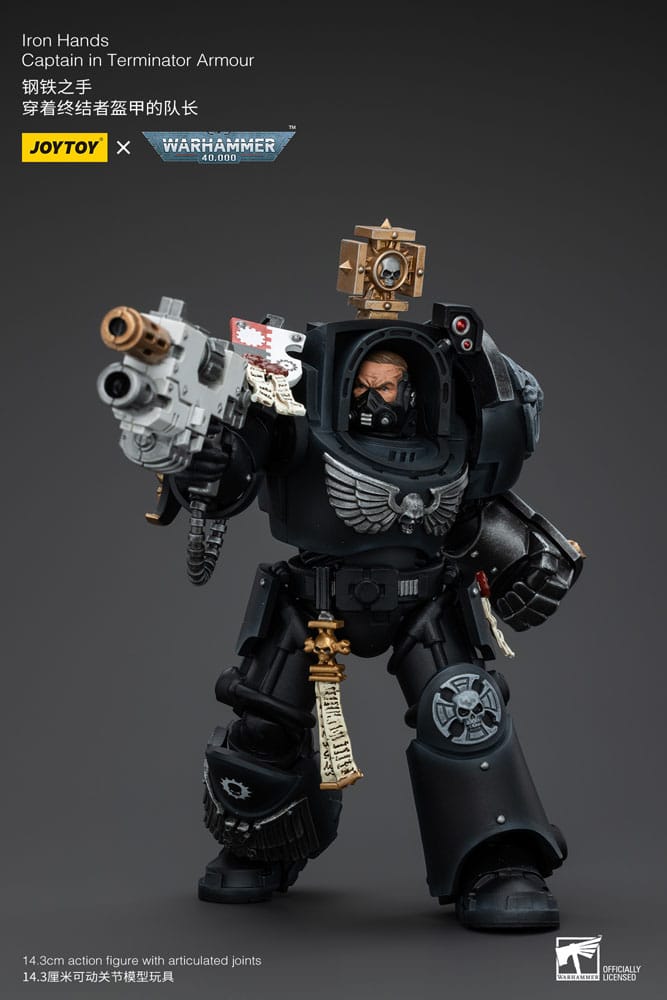 Action figure Warhammer 40k 1/18 Capitano Mani di Ferro in armatura Terminator 14 cm