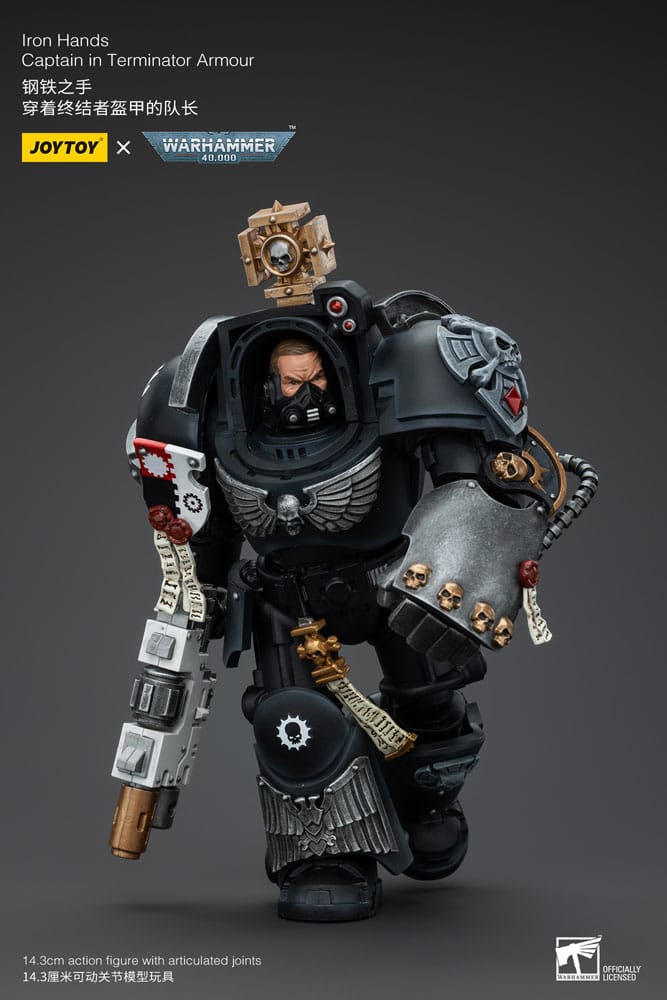 Action figure Warhammer 40k 1/18 Capitano Mani di Ferro in armatura Terminator 14 cm