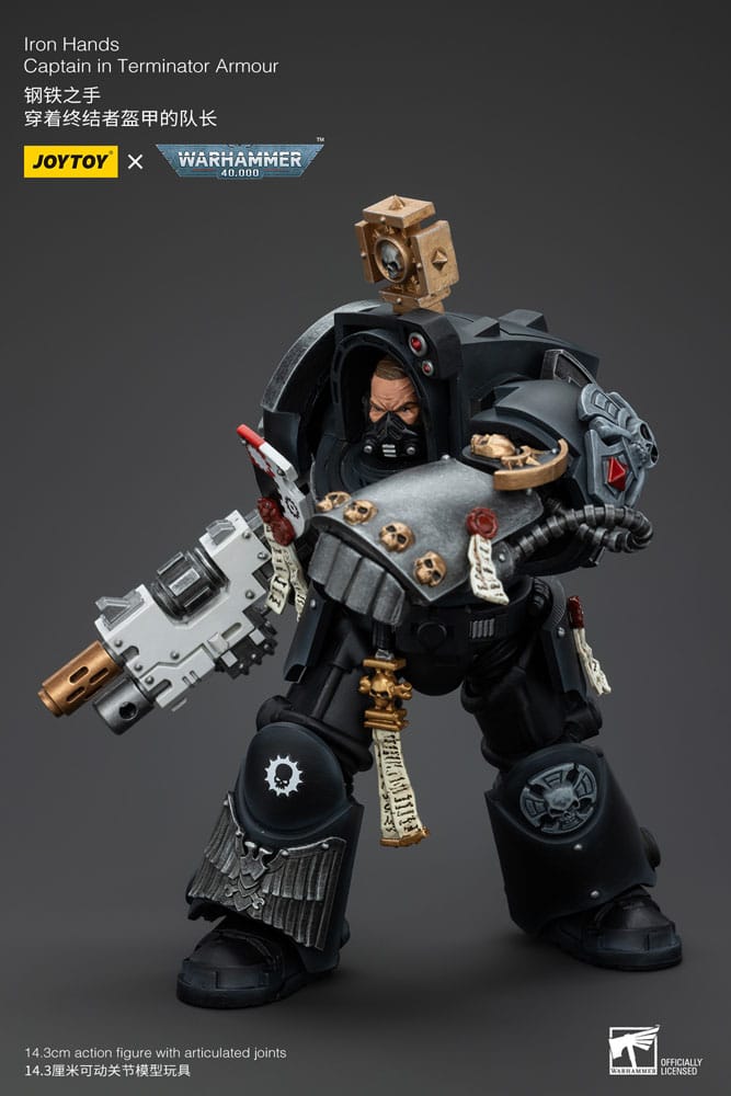 Action figure Warhammer 40k 1/18 Capitano Mani di Ferro in armatura Terminator 14 cm
