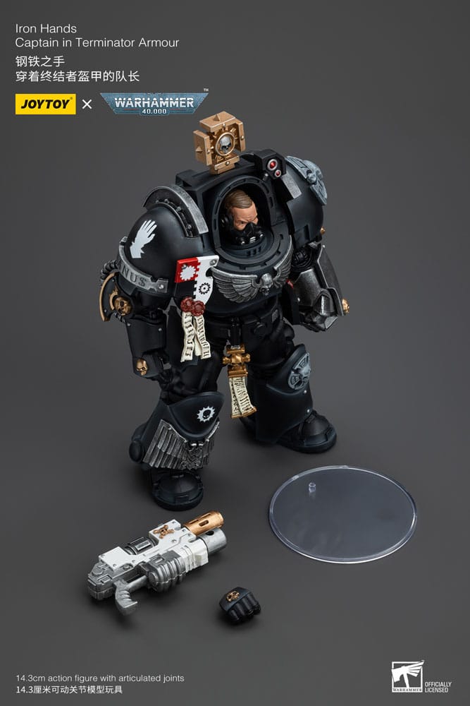 Action figure Warhammer 40k 1/18 Capitano Mani di Ferro in armatura Terminator 14 cm