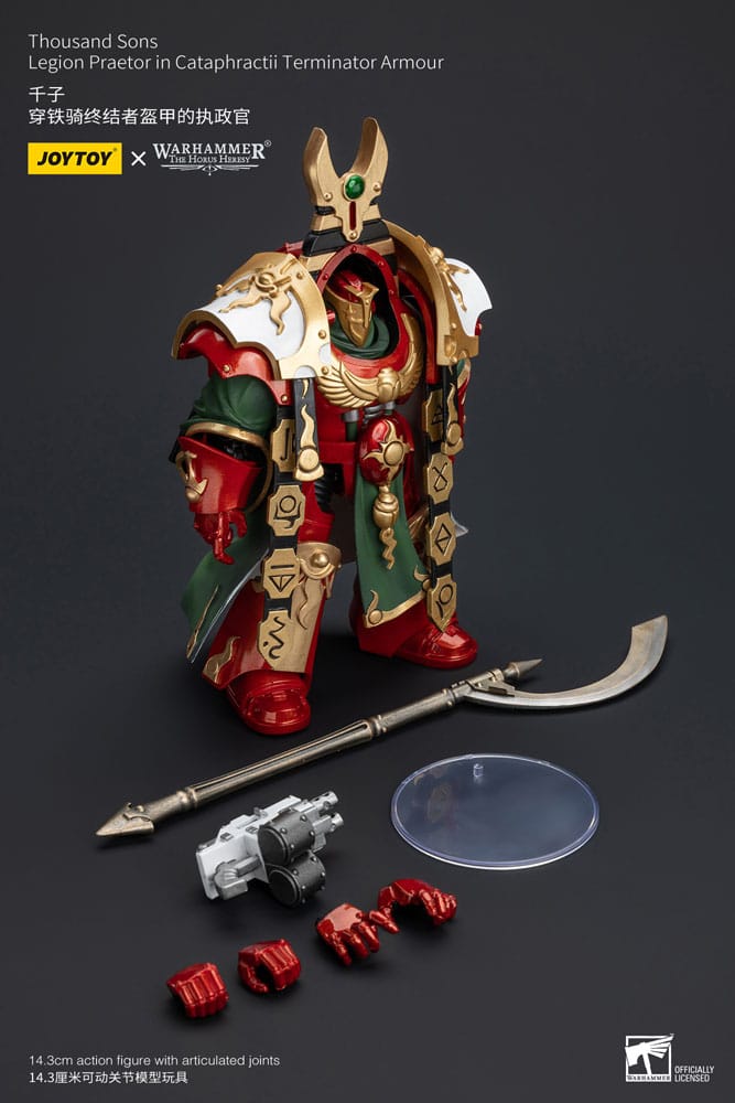 Warhammer The Horus Heresy Action Figure 1/18 Thousand Sons Legion Praetor in Cataphractii Terminator Armor 12 cm