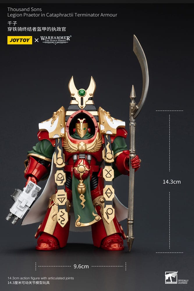 Warhammer The Horus Heresy Action Figure 1/18 Thousand Sons Legion Praetor in Cataphractii Terminator Armor 12 cm