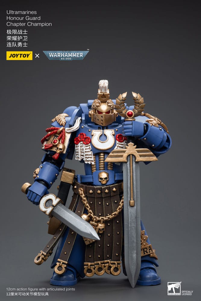 Warhammer 40k Action Figure 1/18 Ultramarines Honor Guard Chapter Champion 12 cm