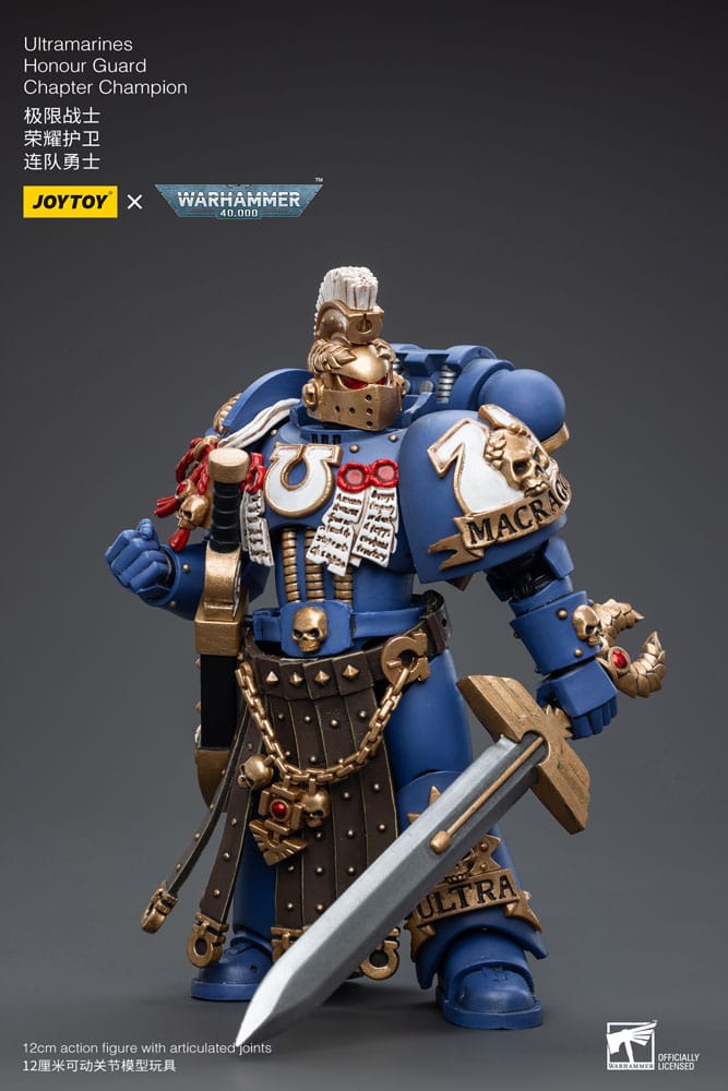 Warhammer 40k Action Figure 1/18 Ultramarines Honor Guard Chapter Champion 12 cm