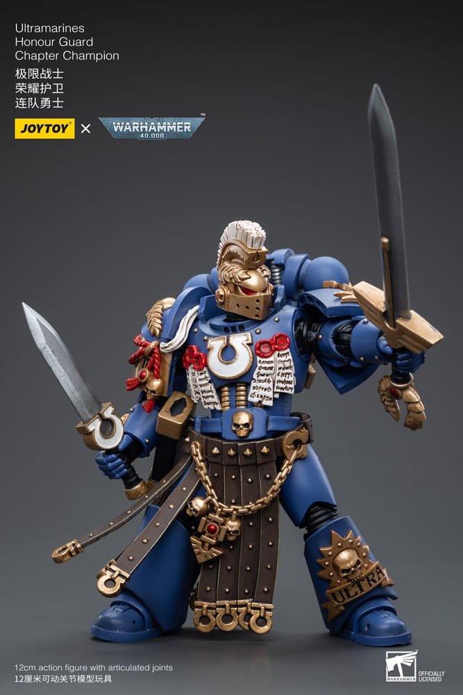 Warhammer 40k Action Figure 1/18 Ultramarines Honor Guard Chapter Champion 12 cm