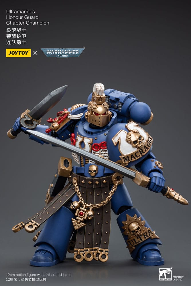 Warhammer 40k Action Figure 1/18 Ultramarines Honor Guard Chapter Champion 12 cm