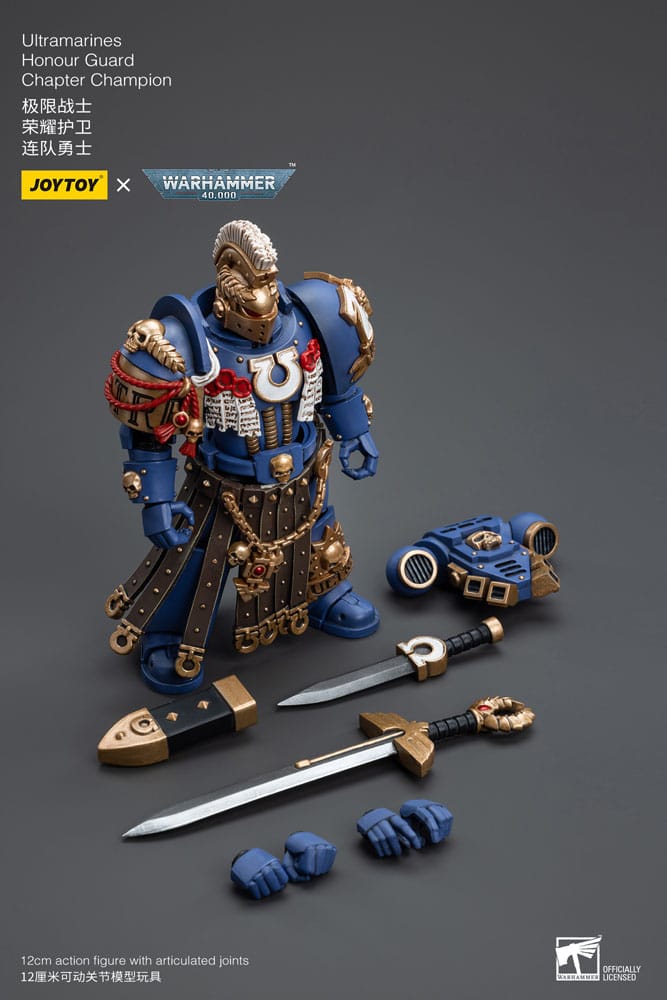 Warhammer 40k Action Figure 1/18 Ultramarines Honor Guard Chapter Champion 12 cm