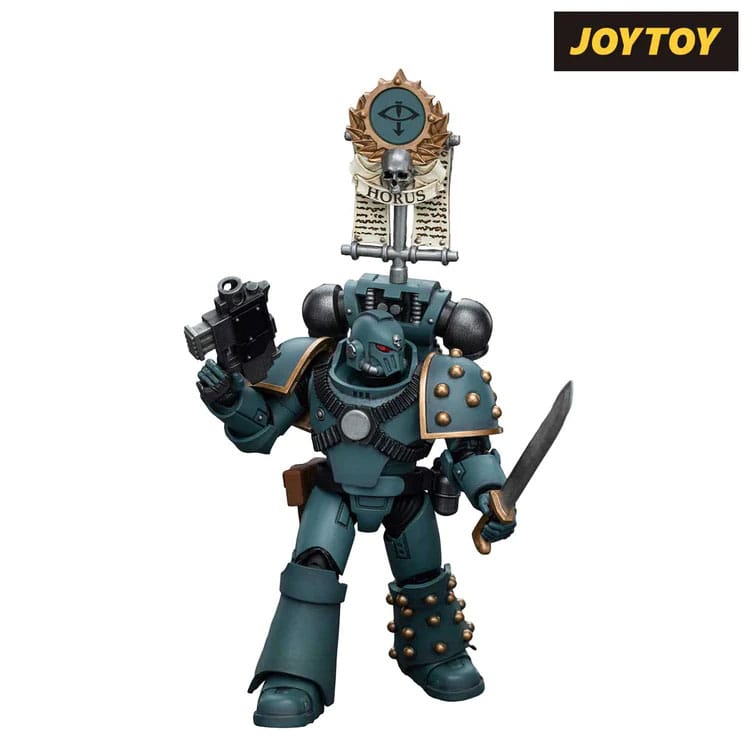 Warhammer The Horus Heresy Action Figure 1/18 Sons of Horus MKIV Squadra Tattica Legionario con Legion Vexilla 12 cm