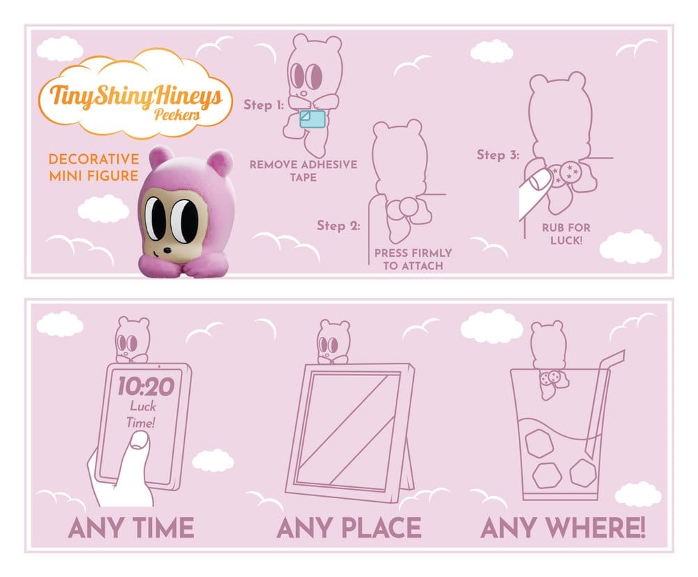 Tiny Shiny Hiney Peakers Mini Figures 6 cm Blind Box Display (6)