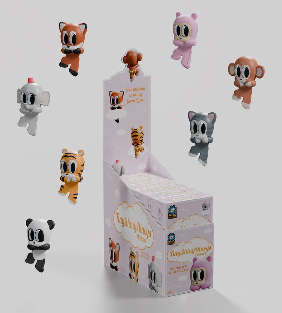 Tiny Shiny Hiney Peakers Mini Figures 6 cm Blind Box Display (6)