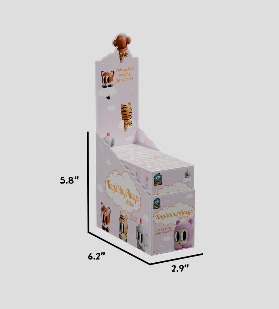 Tiny Shiny Hiney Peakers Mini Figures 6 cm Blind Box Display (6)