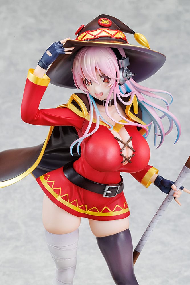 Super Sonico x Konosuba PVC Statue 1/7 Super Sonico Megumin collaboration Ver. 25 cm