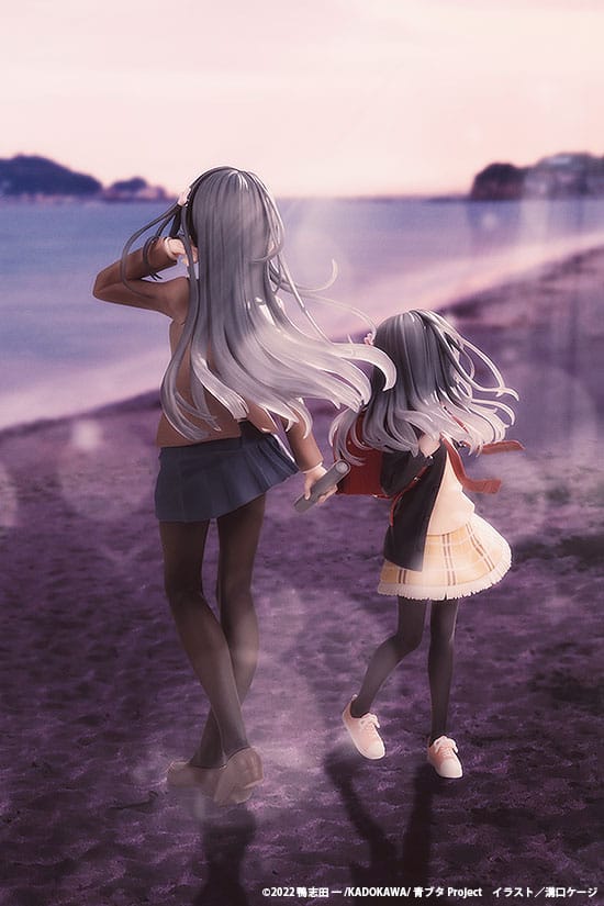 Statua in PVC di Rascal Does Not Dream of a Knapsack Kid, versione diploma della scuola superiore Mai Sakurajima. &amp; Zaino Kid 19 cm