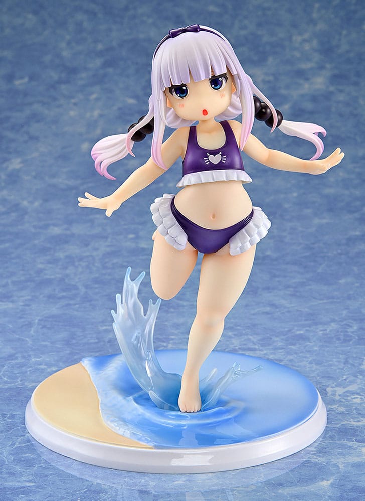 Miss Kobayashi's Dragon Maid PVC Statue 1/6 Kanna Kamui: Excited to Wear a Swimsuit at Home Ver. (Purple) 20 cm
