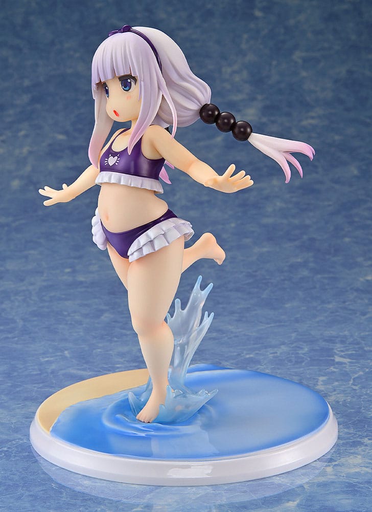 Miss Kobayashi's Dragon Maid PVC Statue 1/6 Kanna Kamui: Excited to Wear a Swimsuit at Home Ver. (Purple) 20 cm
