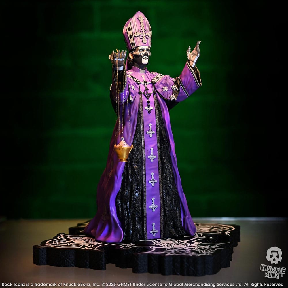 Ghost Rock Iconz Statue Papa V Perpetua Purple Robes 22 cm