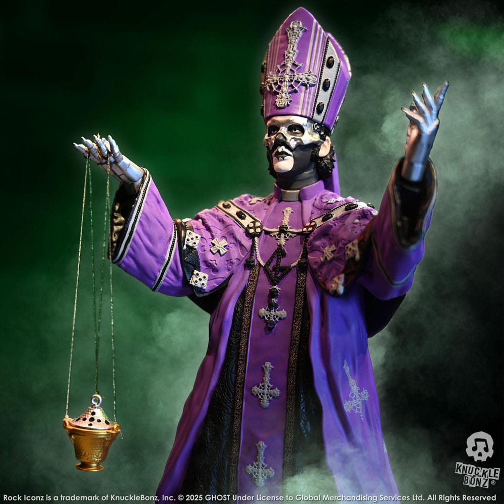 Ghost Rock Iconz Statue Papa V Perpetua Purple Robes 22 cm