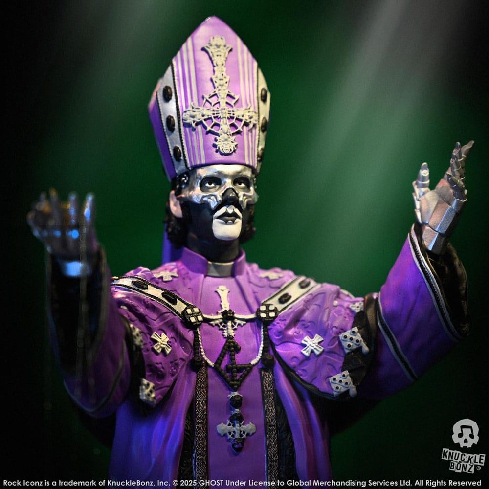 Ghost Rock Iconz Statue Papa V Perpetua Purple Robes 22 cm