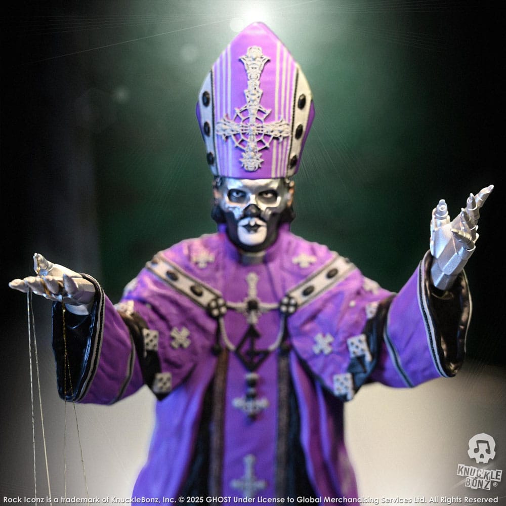 Ghost Rock Iconz Statue Papa V Perpetua Purple Robes 22 cm