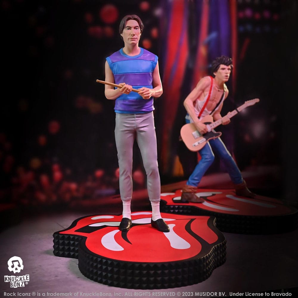 Statua icona rock dei Rolling Stones Charlie Watts (Tattoo You Tour 1981) 22 cm