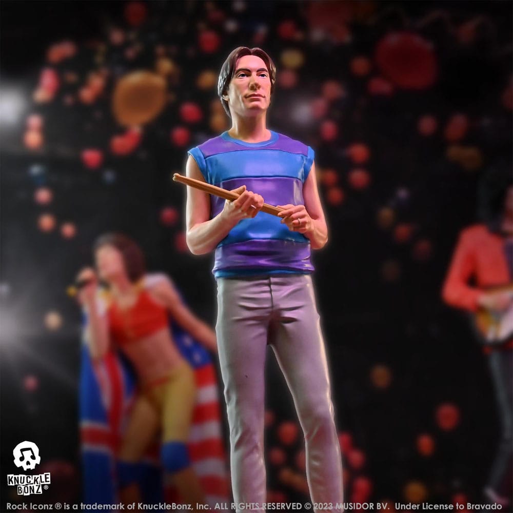 Statua icona rock dei Rolling Stones Charlie Watts (Tattoo You Tour 1981) 22 cm