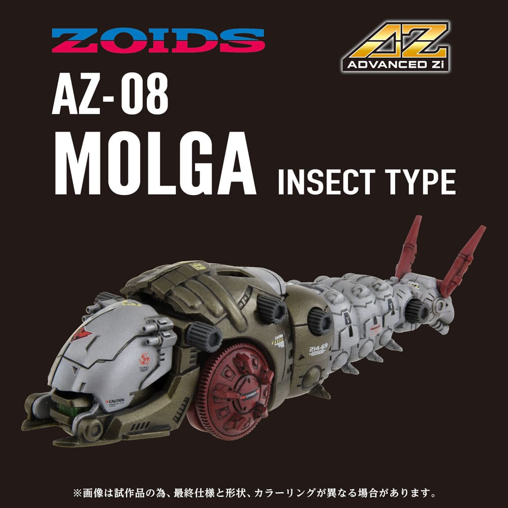 Kit modello in plastica Zoids 1/72 AZ-08 Molga 14 cm