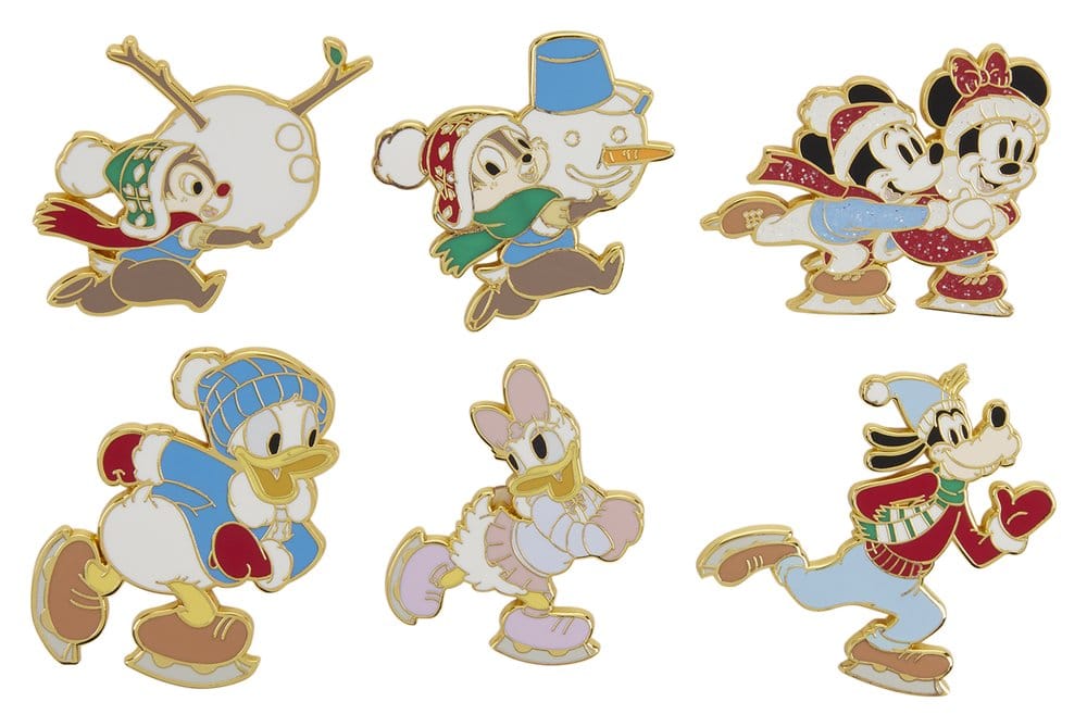 Mickey & Friends by Loungefly Enamel Pins Winter Activities Blind Display (12)
