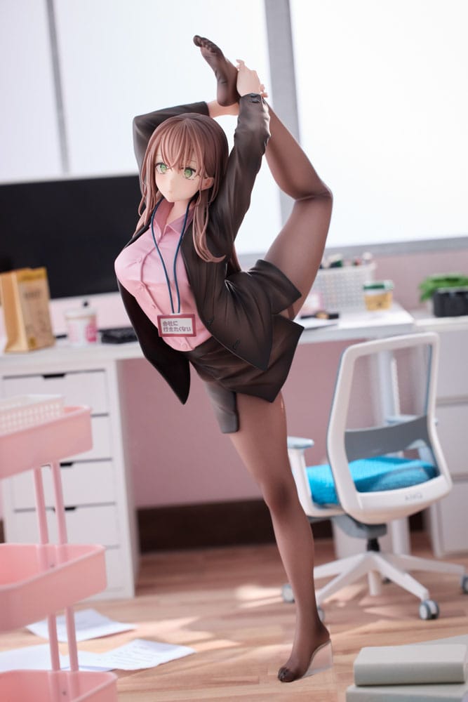 Original Character PVC Statue 1/6 OL-chan Who Doesn't Want to Go to Work Pink Ver. 26cm
