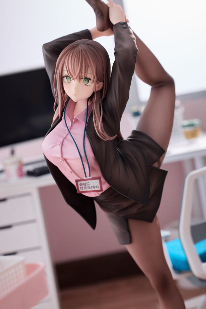 Original Character PVC Statue 1/6 OL-chan Who Doesn't Want to Go to Work Pink Ver. 26cm