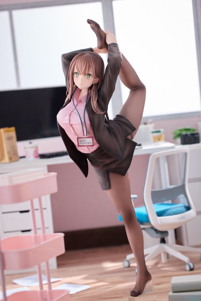 Original Character PVC Statue 1/6 OL-chan Who Doesn't Want to Go to Work Pink Ver. 26cm