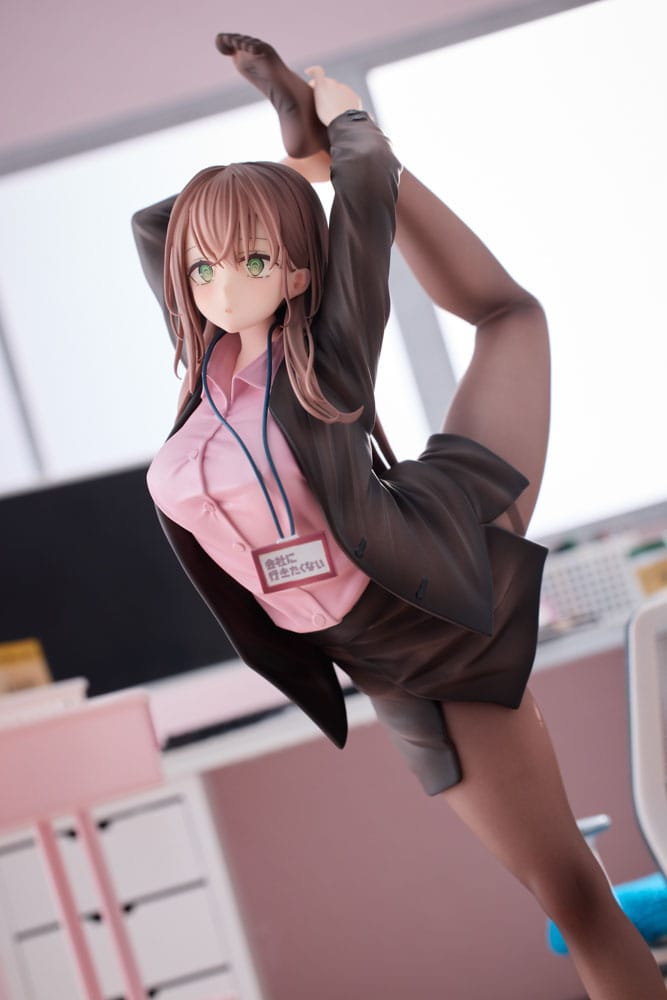 Original Character PVC Statue 1/6 OL-chan Who Doesn't Want to Go to Work Pink Ver. 26cm