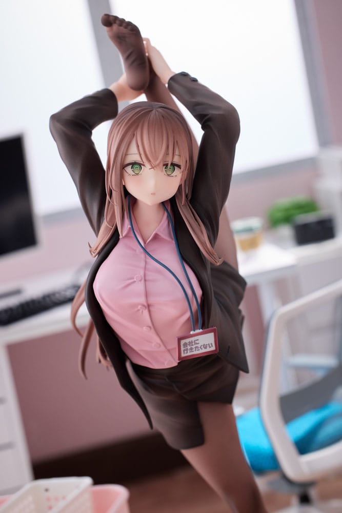 Original Character PVC Statue 1/6 OL-chan Who Doesn't Want to Go to Work Pink Ver. 26cm