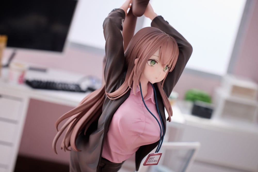 Original Character PVC Statue 1/6 OL-chan Who Doesn't Want to Go to Work Pink Ver. 26cm