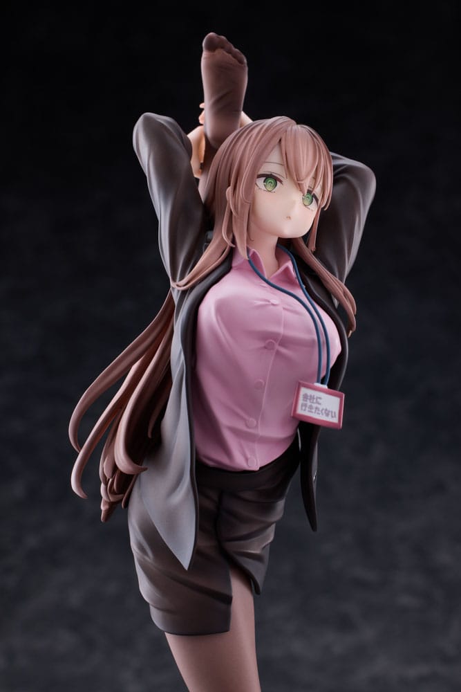 Original Character PVC Statue 1/6 OL-chan Who Doesn't Want to Go to Work Pink Ver. 26cm