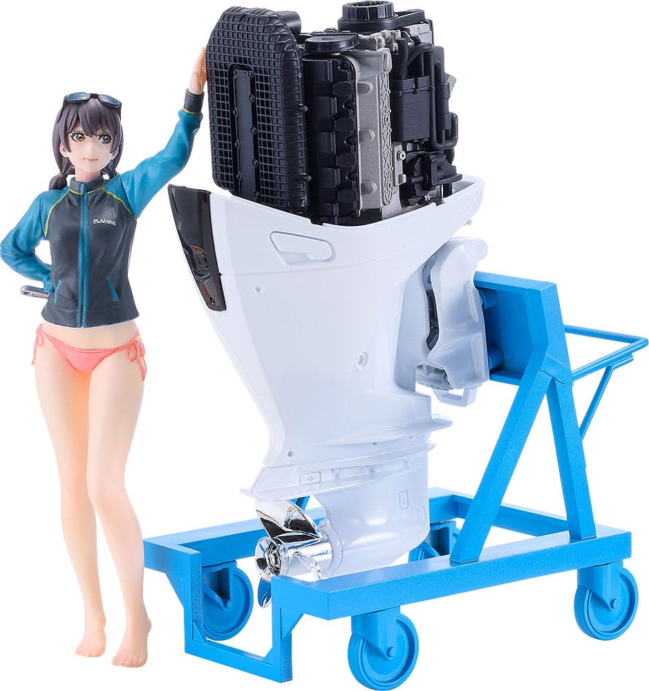 Original Character PLAMAX Plastic Model Kit MF-97 minimum factory Minori with Honda BF350 Grand Prix White 10 cm