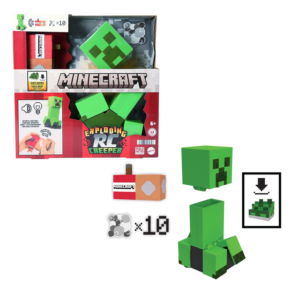 Minecraft Figura Creeper RC Esplosivo 25 cm