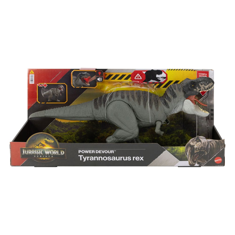 Jurassic World Rebirth Action Figure with Sound Power Devour Tyrannosaurus Rex 21 cm