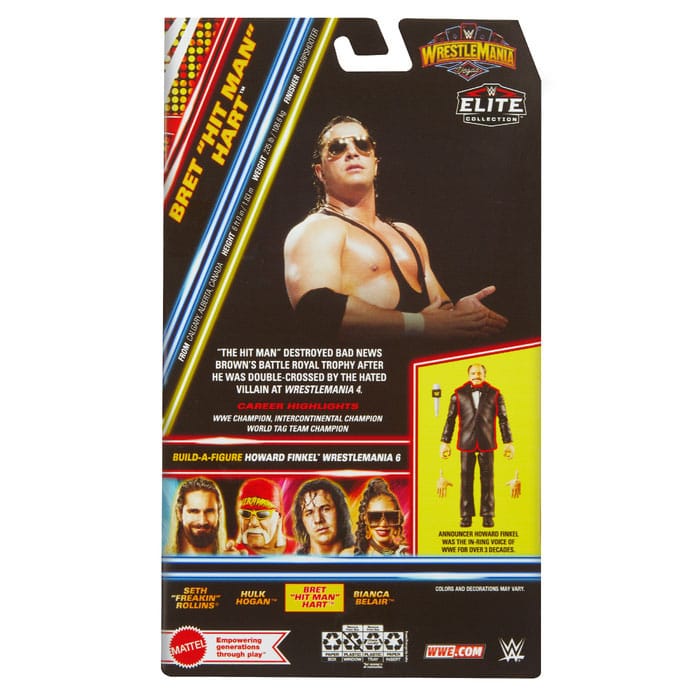Action figure WWE WrestleMania Elite Collection Bret "Hit Man" Hart 15 cm