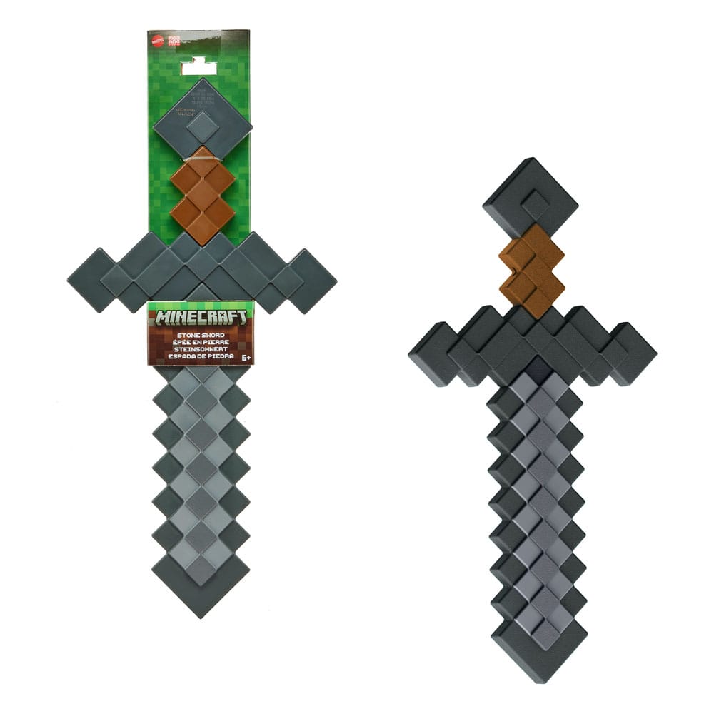 Replica della spada di pietra Minecraft Roleplay da 43 cm