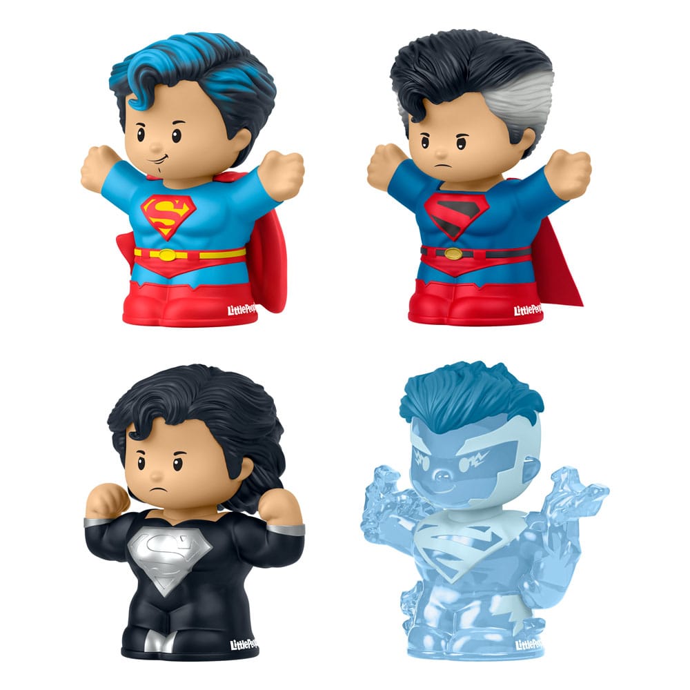 DC Comics Fisher-Price Little People Collector Mini Figures 4-Pack Superman: Through the Ages 7 cm
