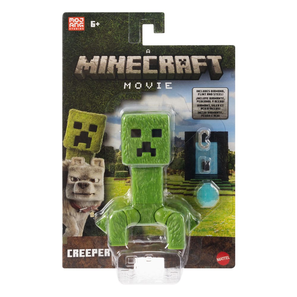 Un'action figure del film Minecraft, Creeper, 10 cm