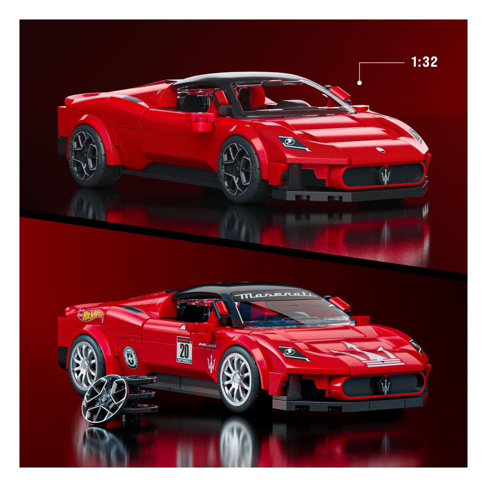 Mattel Brick Shop Hot Wheels Speed Series Building Set 1/32 Maserati MC20