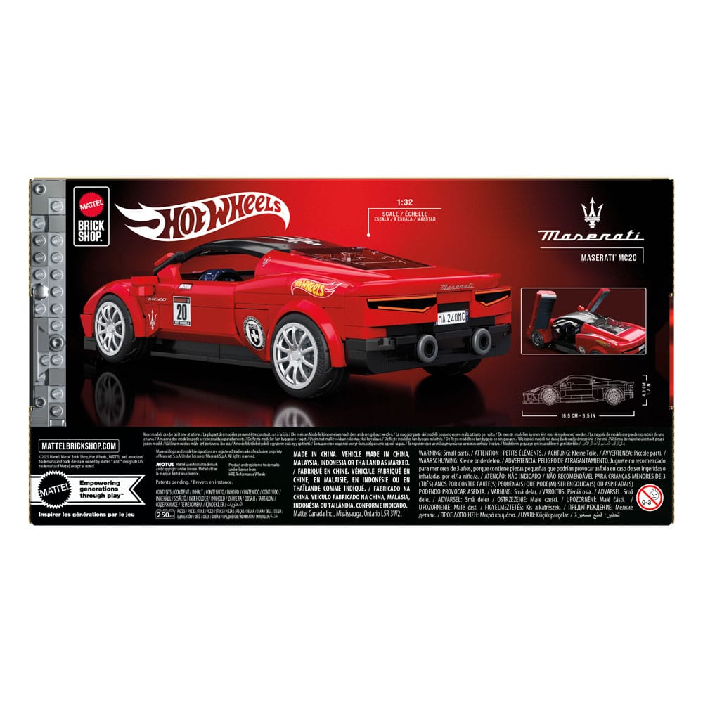 Mattel Brick Shop Hot Wheels Speed Series Building Set 1/32 Maserati MC20