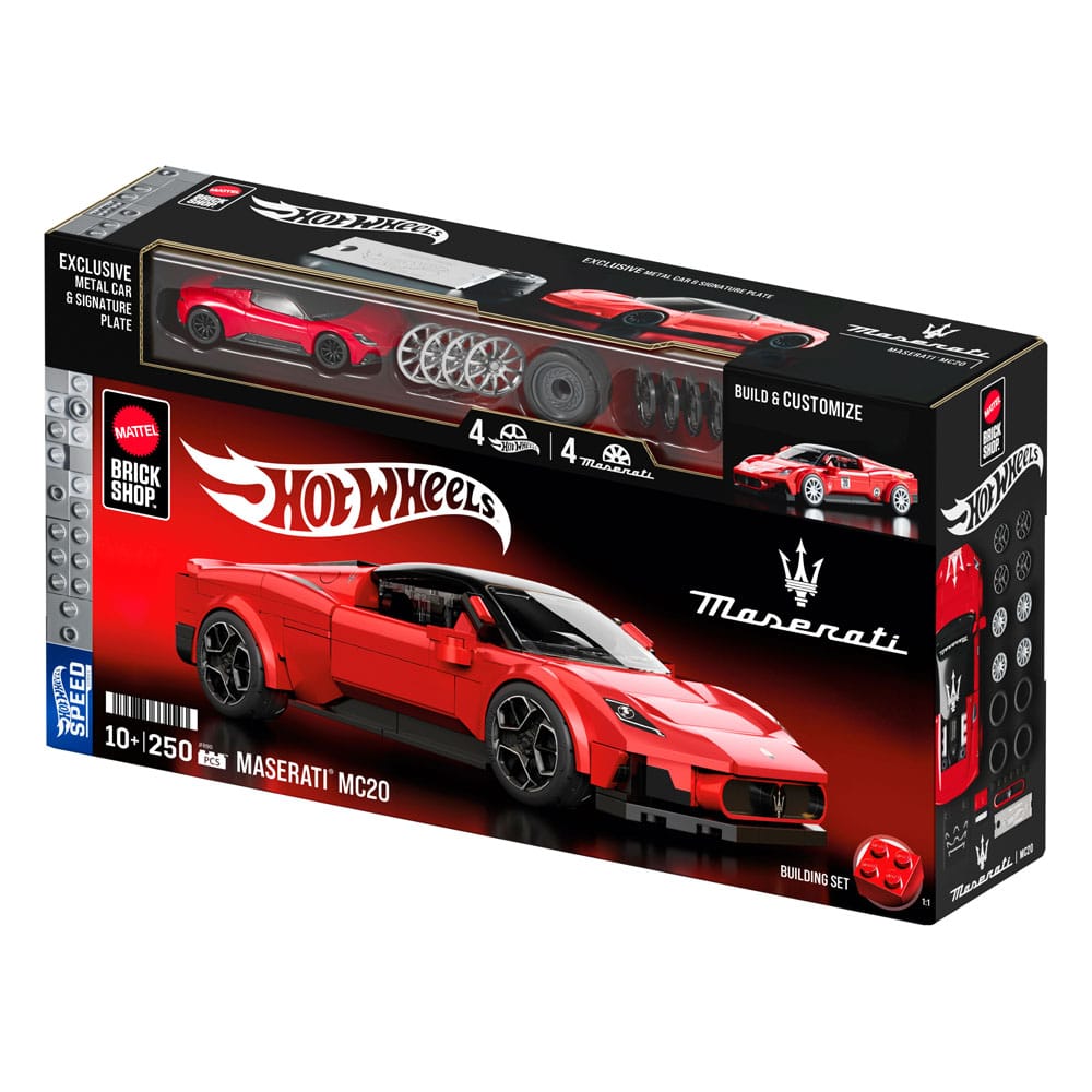 Mattel Brick Shop Hot Wheels Speed Series Building Set 1/32 Maserati MC20
