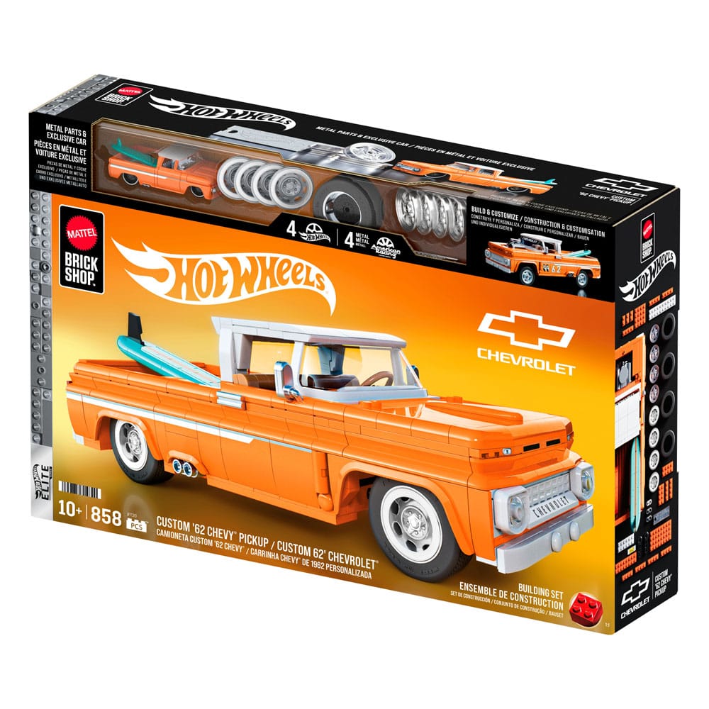 Mattel Brick Shop Hot Wheels Elite Series Building Set 1/16 Custom '62 Chevy Pickup