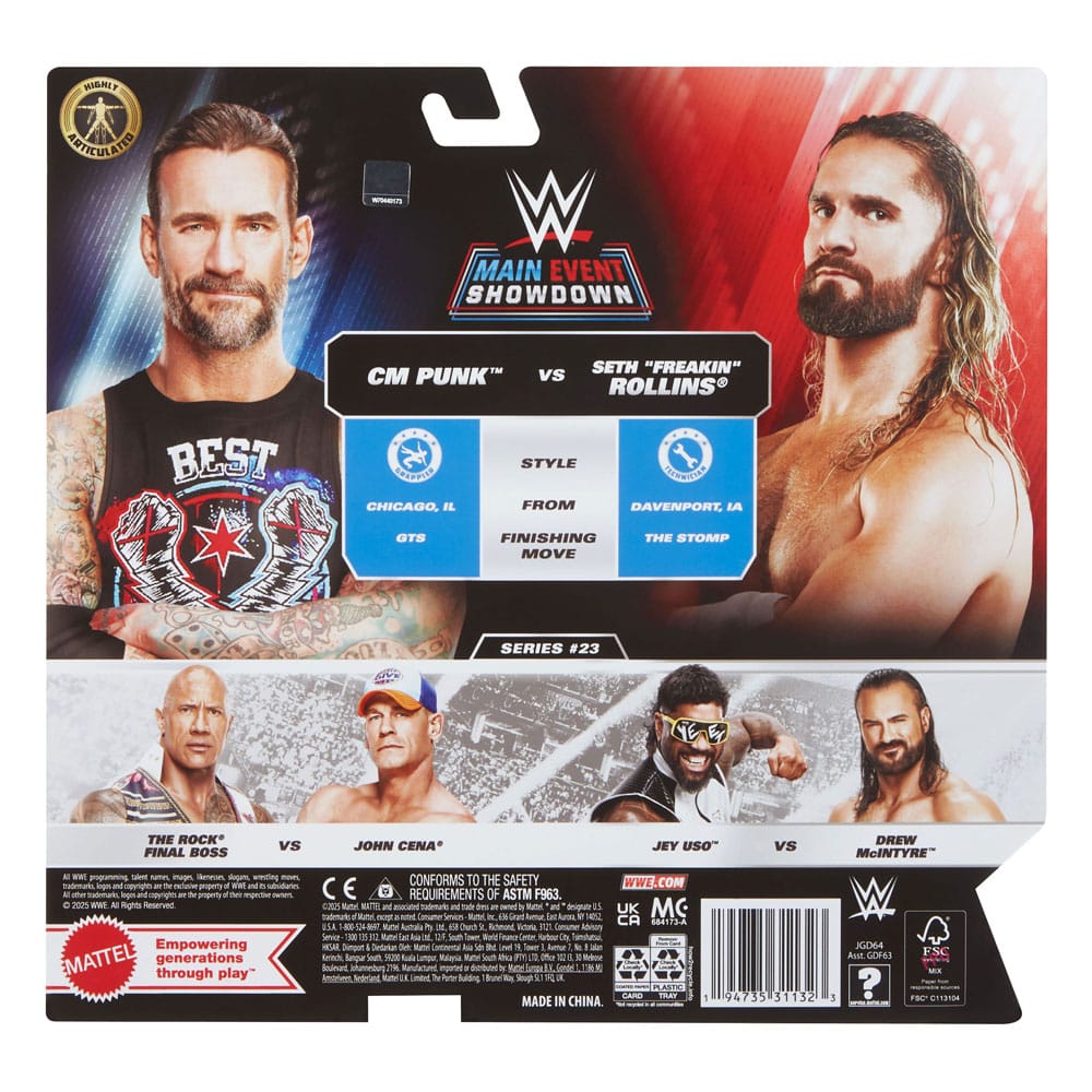 WWE Main Event Showdown Action Figures CM Punk vs Seth 