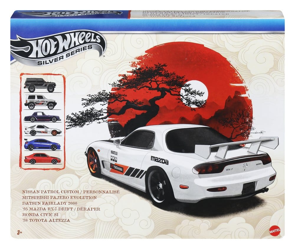 Hot Wheels Silver Series Die-Cast Vehicle 6-Pack 1/64 Streets of Japan