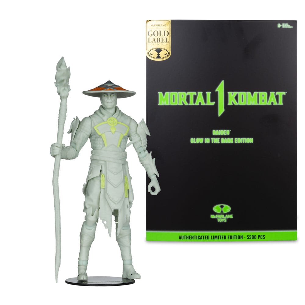 Mortal Kombat Glow in the Dark Edition Raiden (Gold Label) 6-inch Action Figure