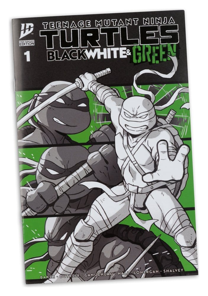 Teenage Mutant Ninja Turtles Page Punchers Action Figure Leonardo (Black White & Green) (Red Platinum Edition) 13 cm