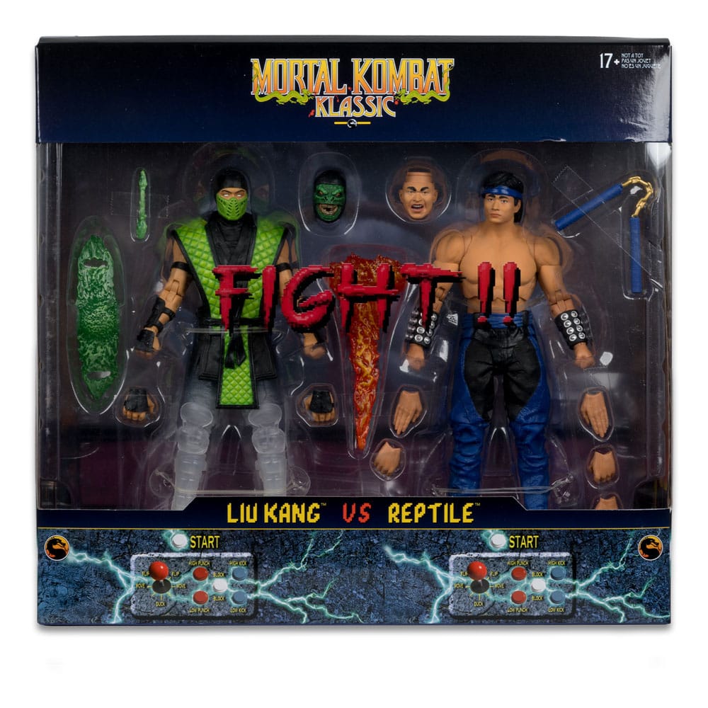 Mortal Kombat Action Figure 2-Pack Liu Kang vs. Reptile (Klassics) 18 cm